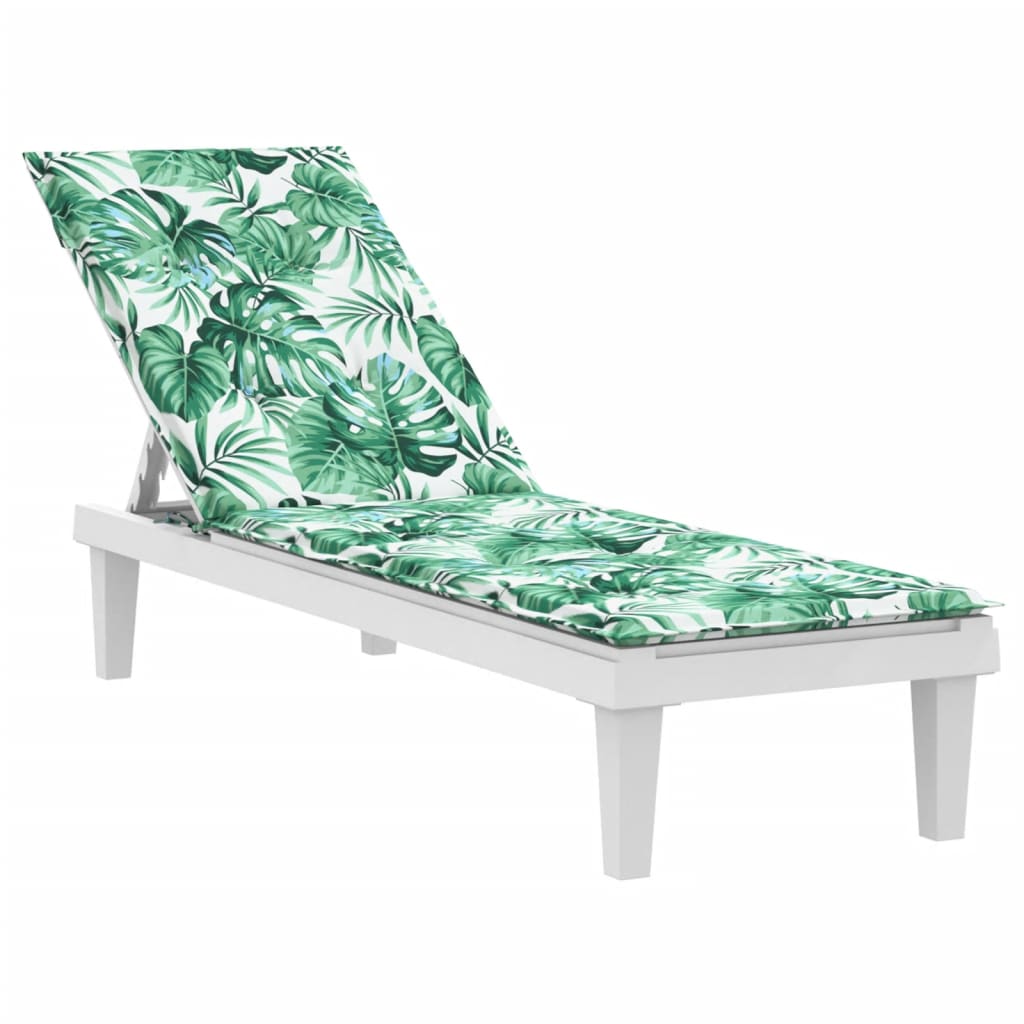 vidaXL Almofadão p/ cadeira de terraço tecido oxford padrão folhas