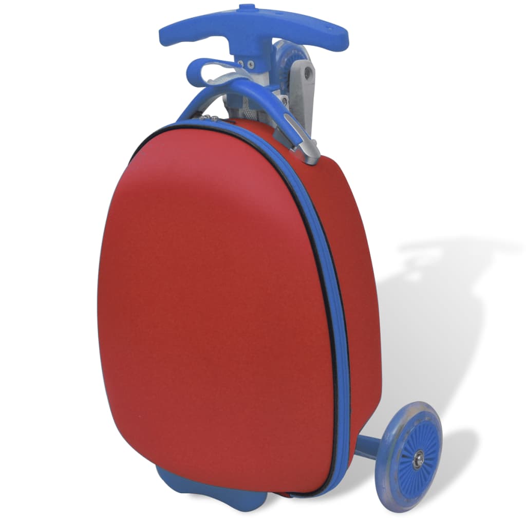 vidaXL Scooter para crianças com mala vermelho