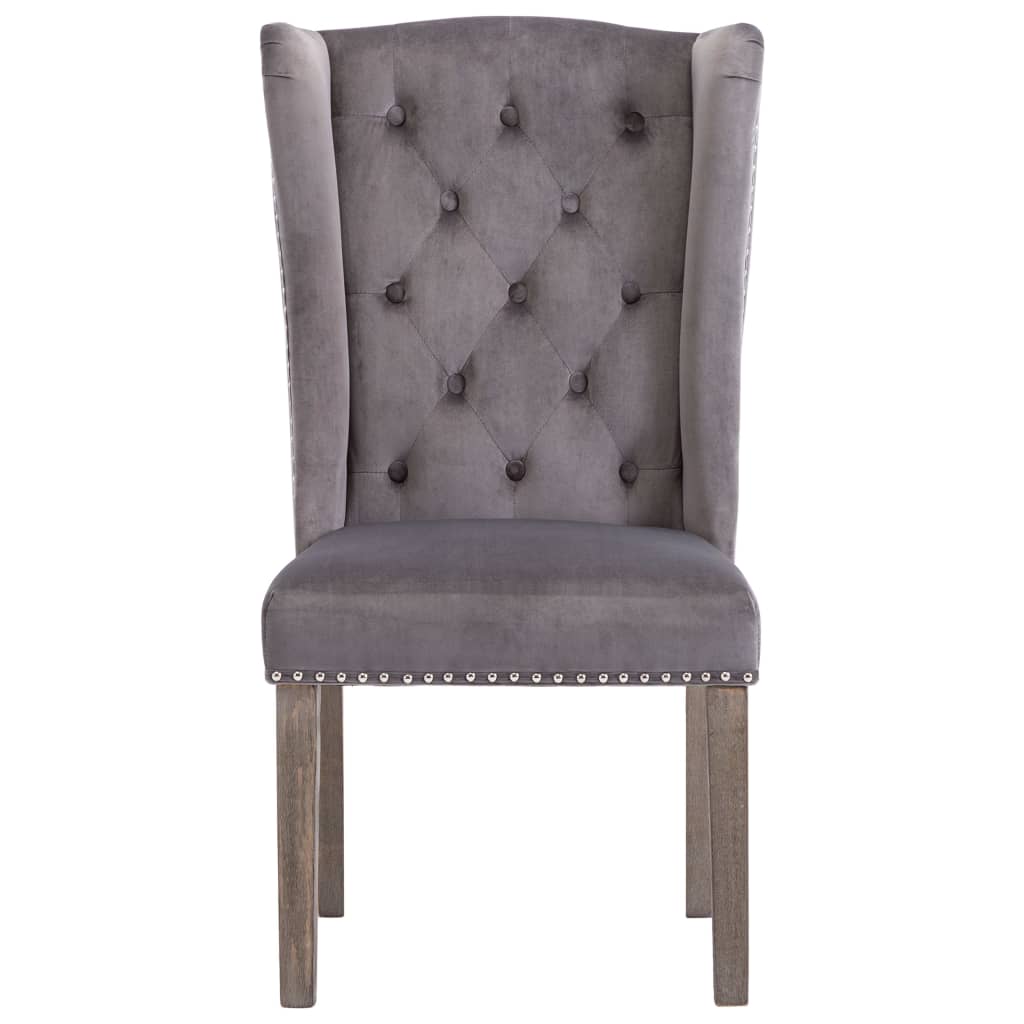 vidaXL Cadeira de jantar veludo cinzento