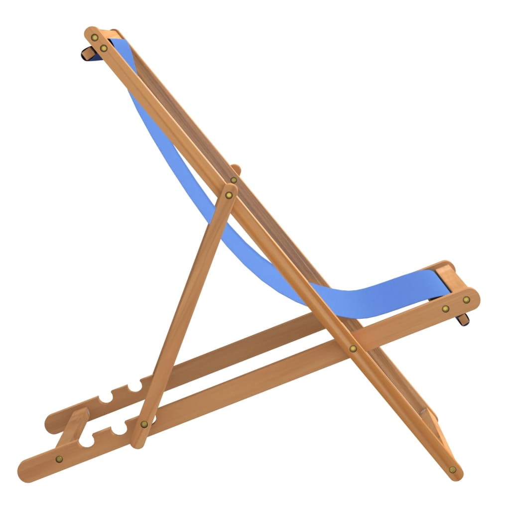 vidaXL Cadeira de pátio em teca 56x105x96 cm azul