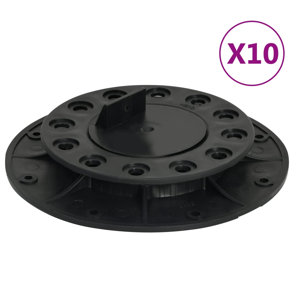vidaXL Pés ajustáveis para pavimento 10 pcs 20-30 mm