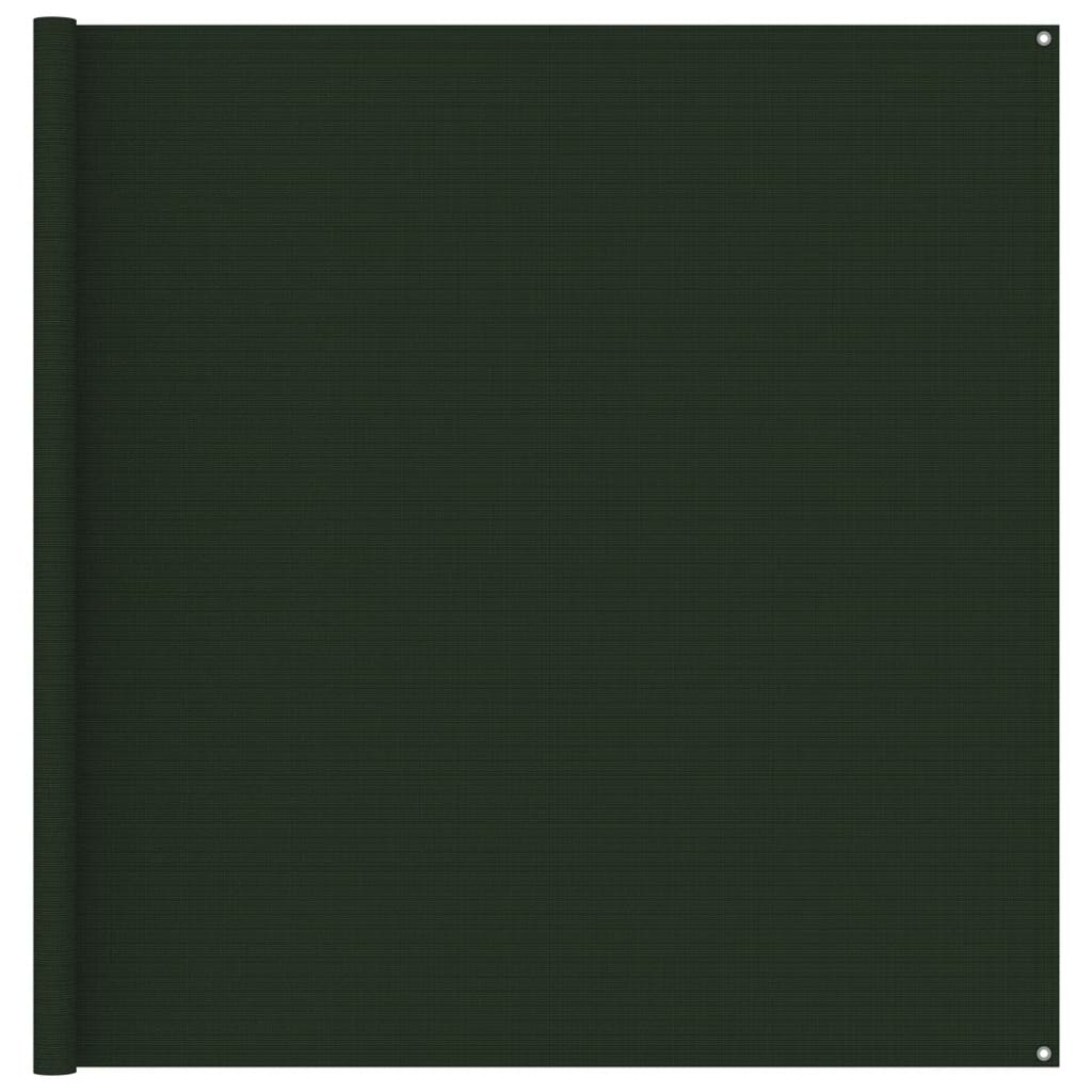 vidaXL Tapete de campismo para tenda 200x400 cm verde-escuro