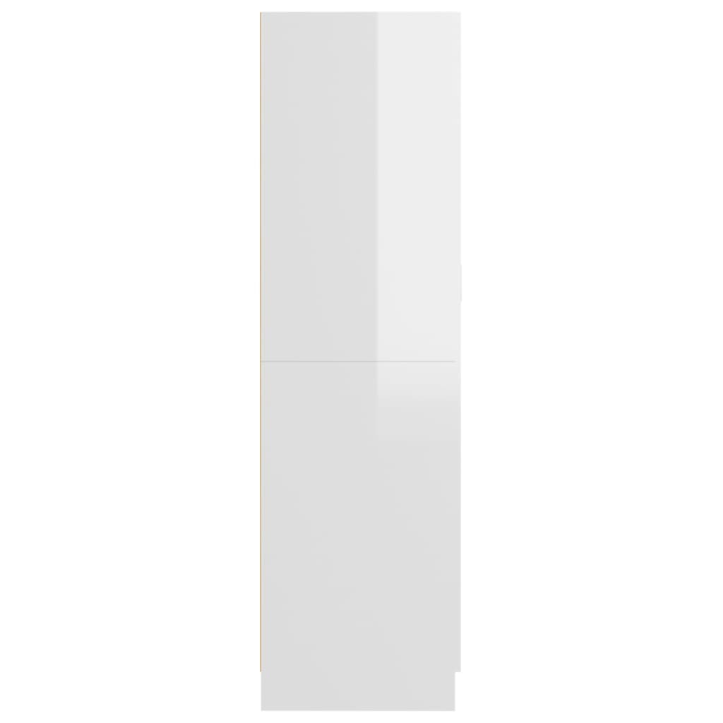 vidaXL Roupeiro 82,5x51,5x180 cm contraplacado branco brilhante