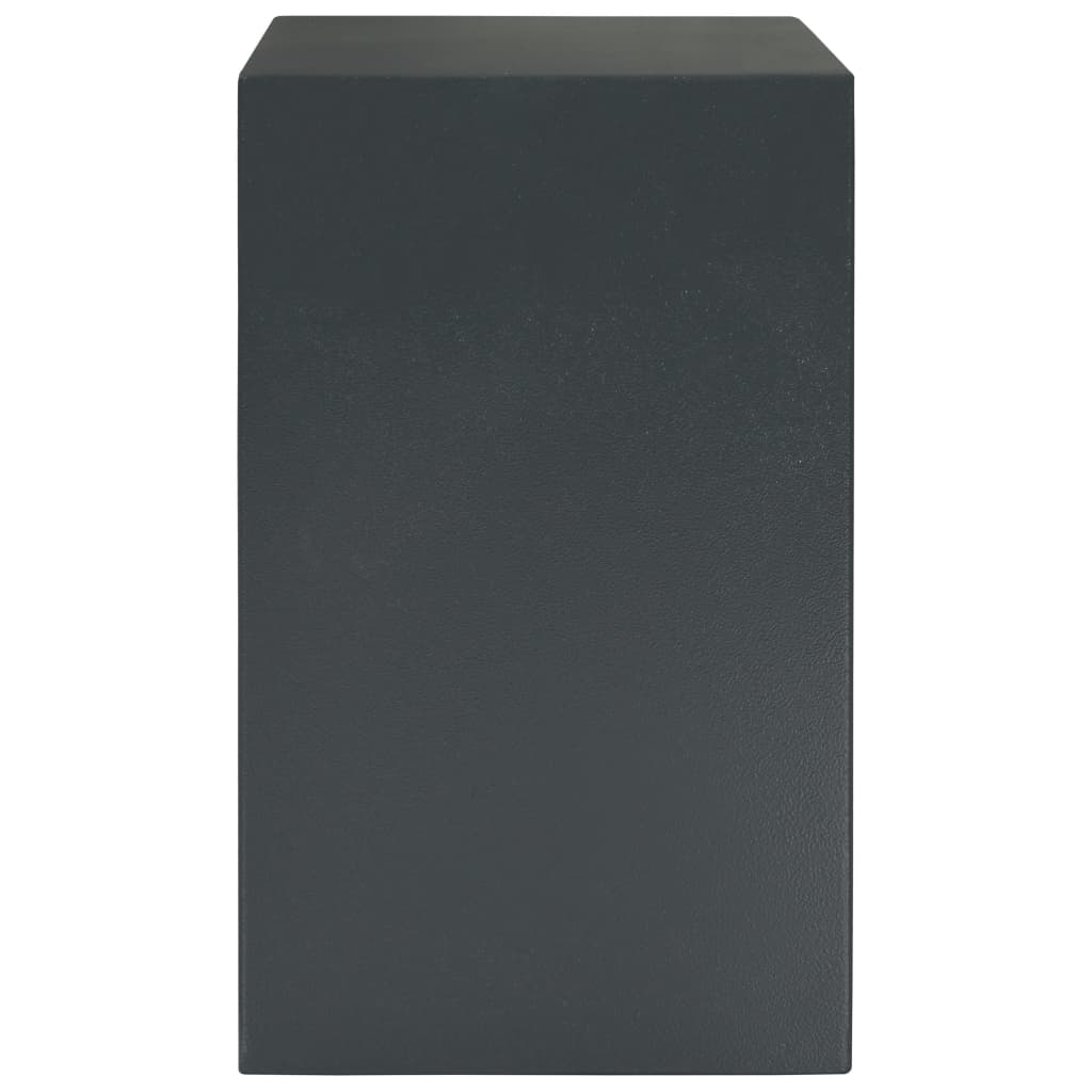 vidaXL Cofre mecânico cinzento escuro 35x31x50 cm aço
