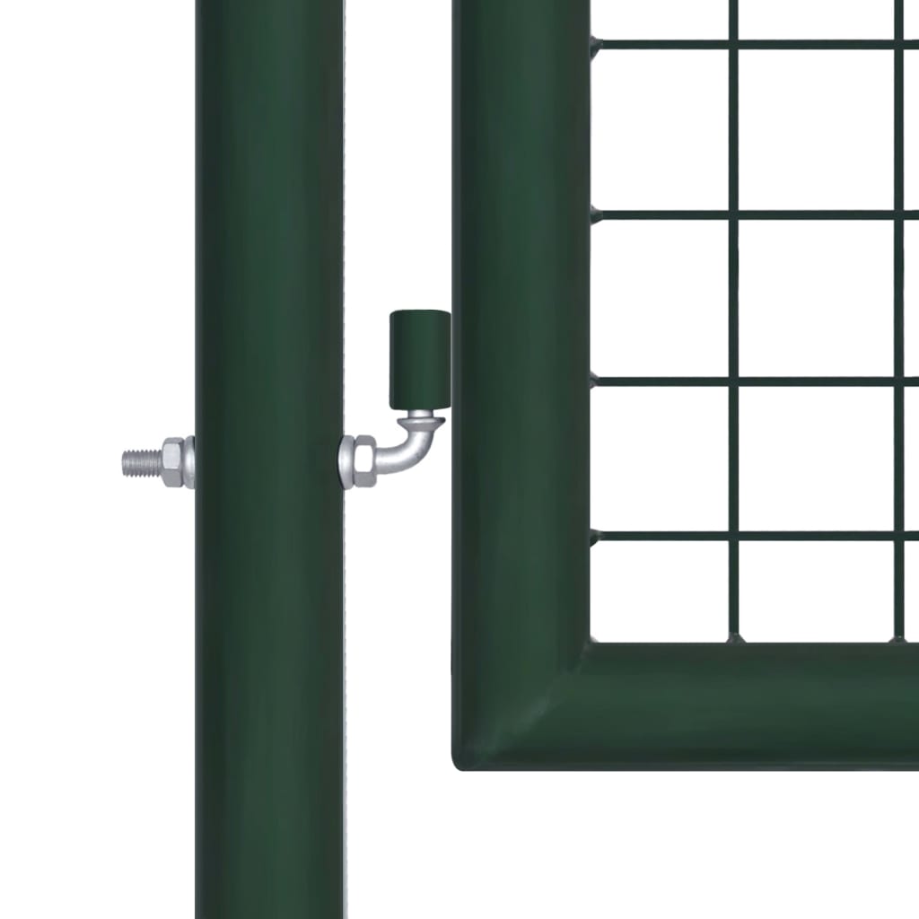 vidaXL Portão de cerca 100x125 cm aço verde