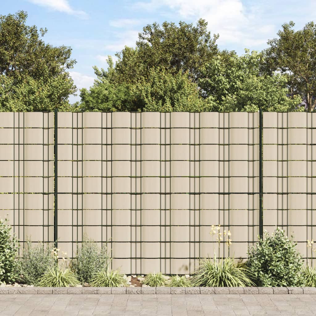 vidaXL Painéis de privacidade para jardim 4 pcs 35x0,19 m PVC creme
