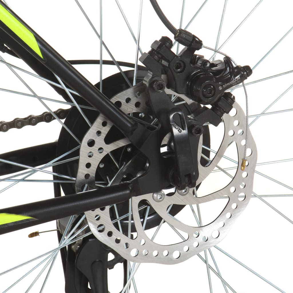 vidaXL Bicicleta de montanha 21 velocidades roda 27,5" 50 cm preto