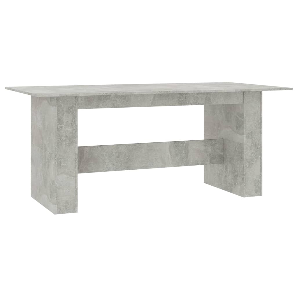 vidaXL Mesa de jantar 180x90x76 cm contraplacado cinzento cimento