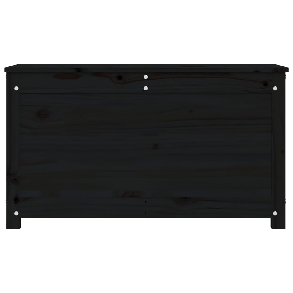 vidaXL Caixa de arrumação 80x40x45,5 cm madeira de pinho maciça preto
