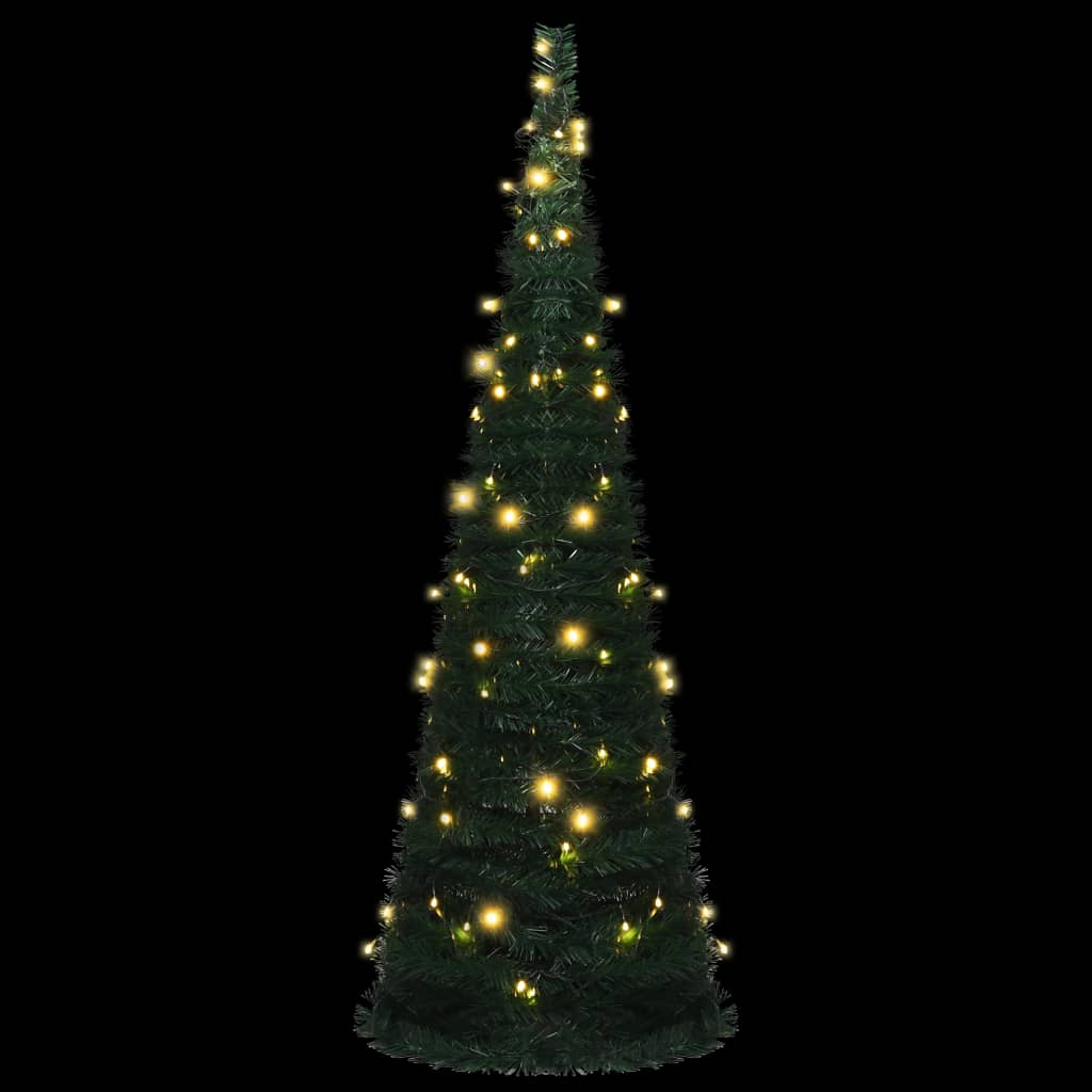 vidaXL Árvore Natal pop-up artificial pré-iluminada 180 cm verde