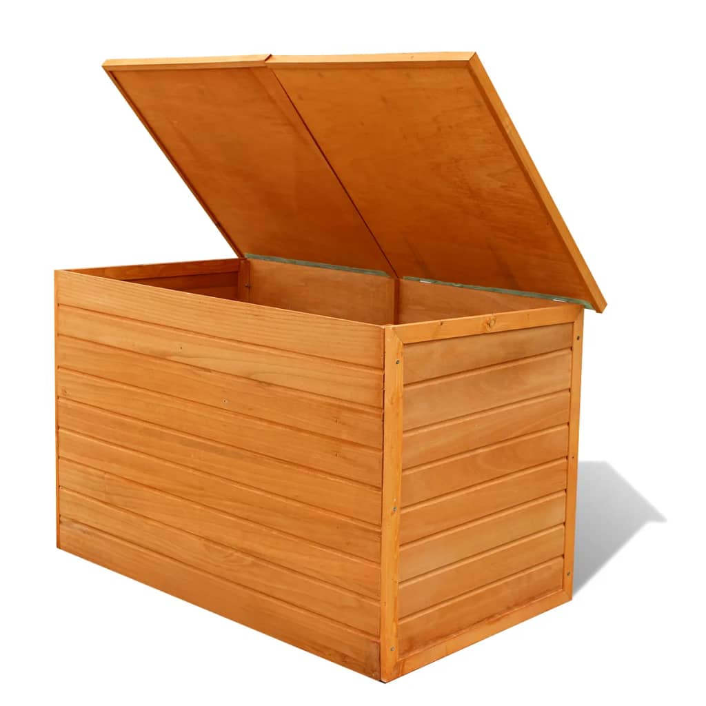 vidaXL Caixa de arrumação para jardim 126x72x72 cm madeira