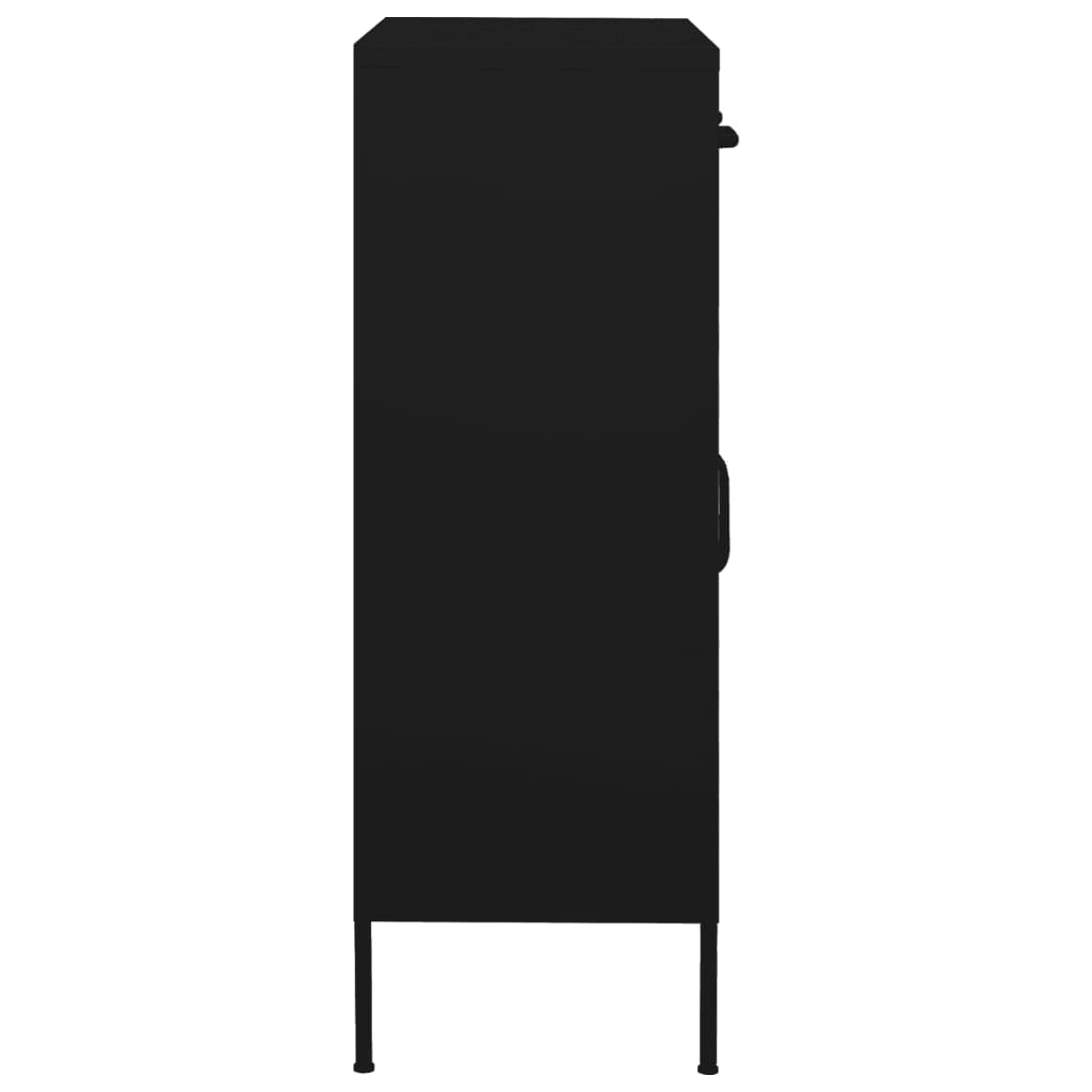 vidaXL Armário de arrumação aço 80x35x101,5 cm preto