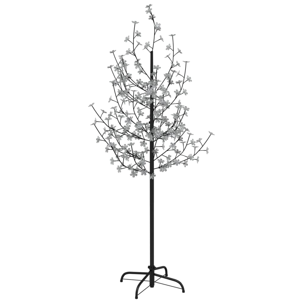 vidaXL Cerejeira com 200 luzes LEDs 180 cm branco quente