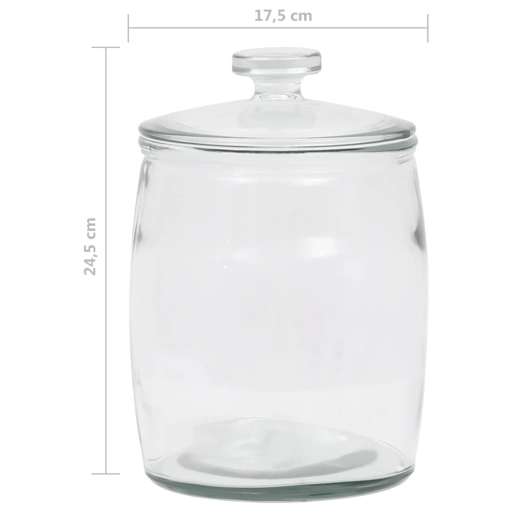 vidaXL Frascos de vidro com tampas 4 pcs 3850 ml