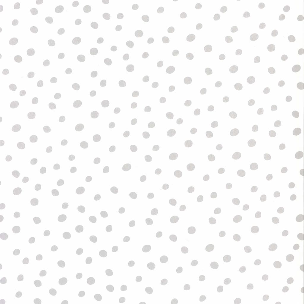 Noordwand Wallpaper Fabulous World Dots branco e cinza