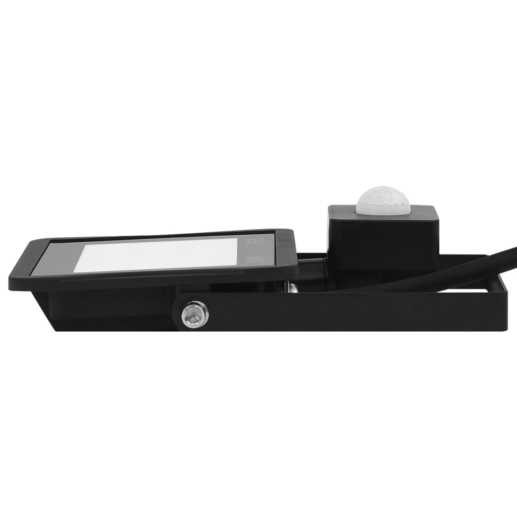 vidaXL Projetor c/ iluminação LED e sensor 10 W branco quente