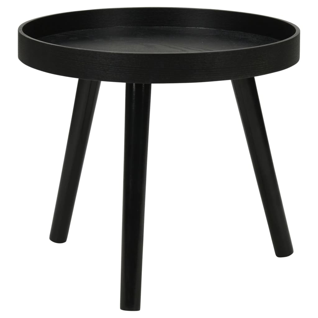 Home&Styling 2 pcs conjunto de mesas de apoio redondas preto