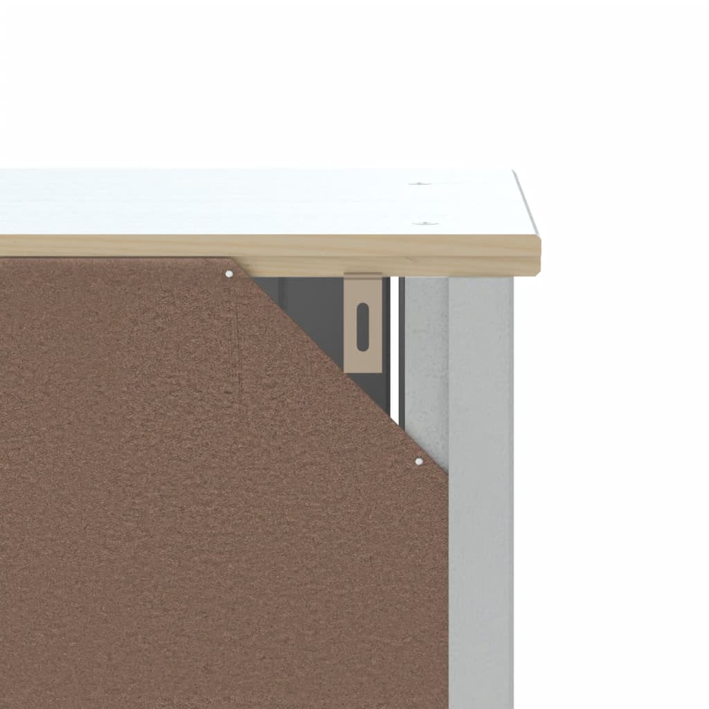 vidaXL 3 pcs conjunto de móveis para WC BERG pinho maciço branco