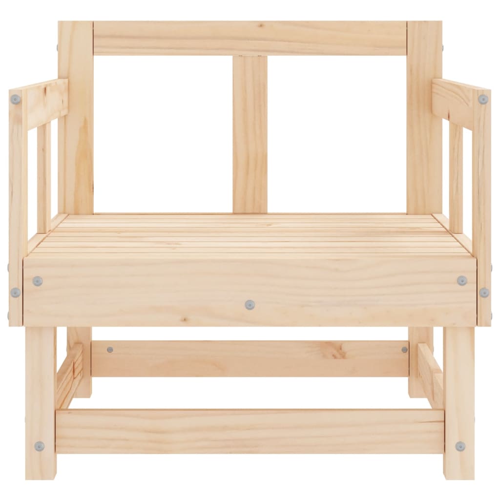 vidaXL Cadeiras de jardim 2 pcs madeira de pinho maciça