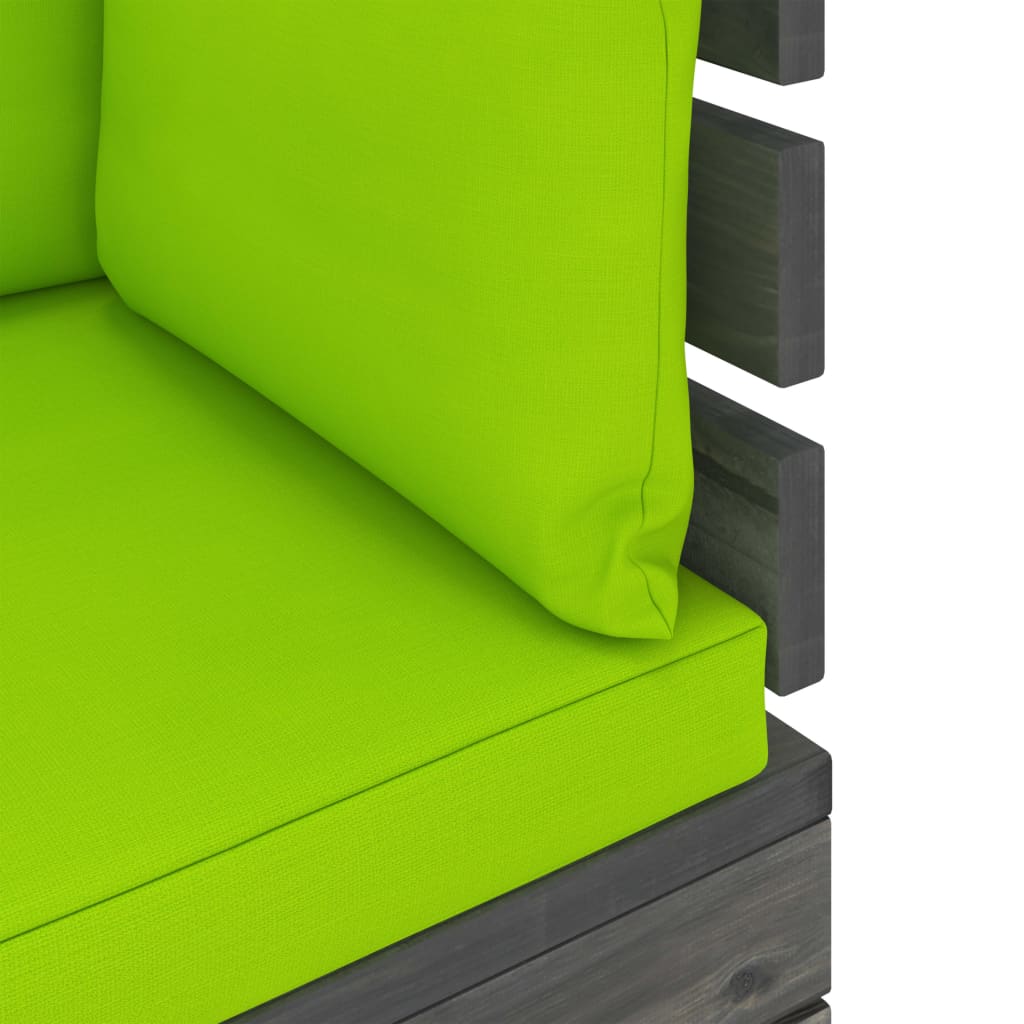 vidaXL 10 pcs conjunto lounge de paletes com almofadões pinho maciço