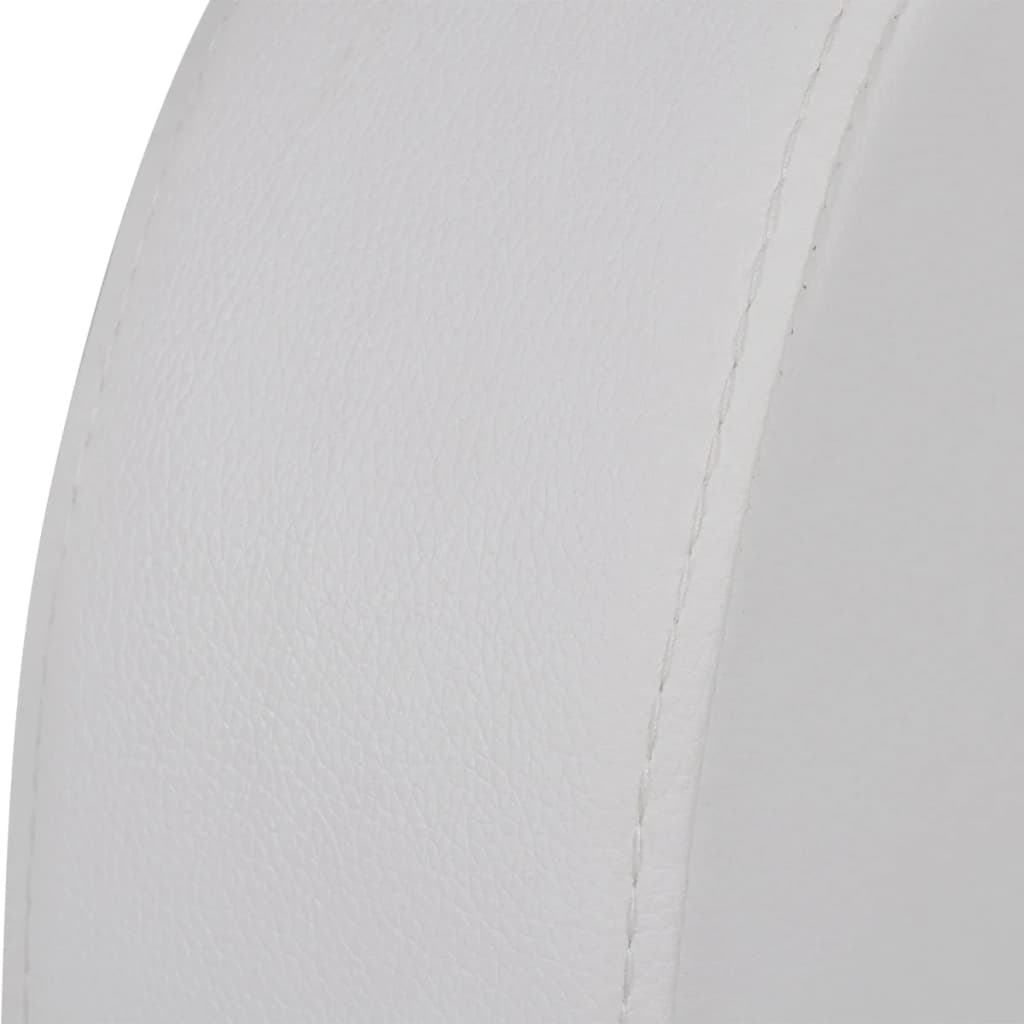 vidaXL Poltrona reclinável LED 2 lugares, couro artificial, branco