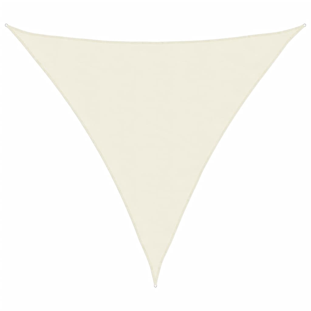 vidaXL Guarda-sol tecido Oxford triangular 3,6x3,6x3,6 m creme