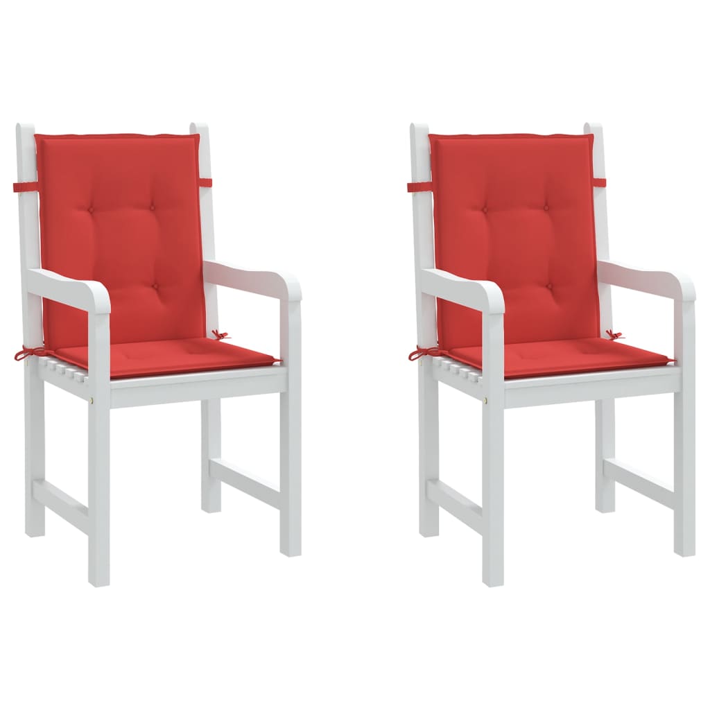 vidaXL Almofadões lombares p/ cadeiras de jardim 2pcs oxford vermelho