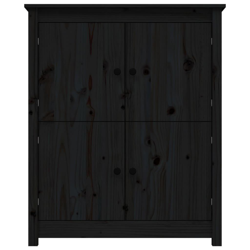 vidaXL Aparador 83x41,5x100 cm madeira de pinho maciça preto