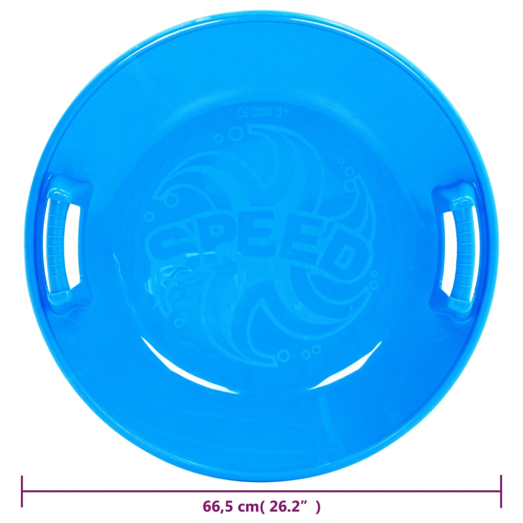 vidaXL Trenó redondo 66,5 cm PP azul