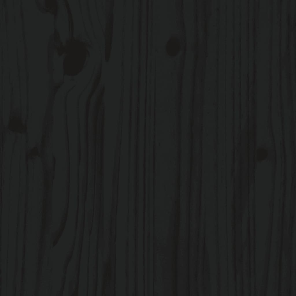 vidaXL Cama para cães 75,5x55,5x28 cm madeira de pinho maciça preto