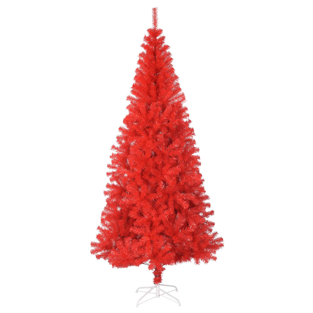 vidaXL Árvore de Natal artificial com suporte 180 cm PVC vermelho