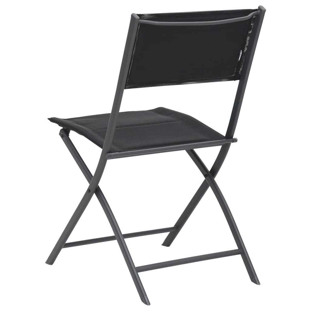 vidaXL Cadeiras de exterior dobráveis 2 pcs aço e textilene