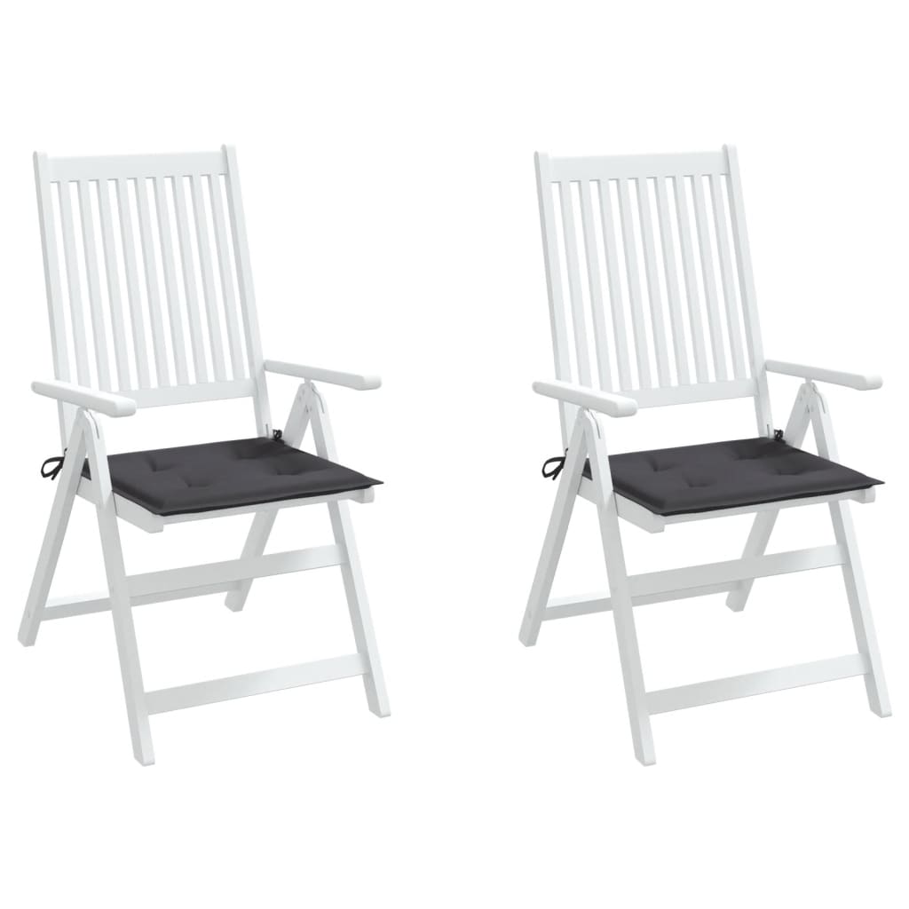 vidaXL Almofadões p/ cadeiras de jardim 2 pcs tecido oxford antracite