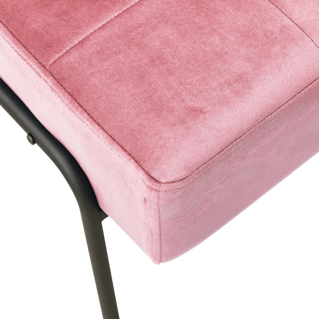 vidaXL Cadeira de descanso 65x79x87 cm veludo rosa
