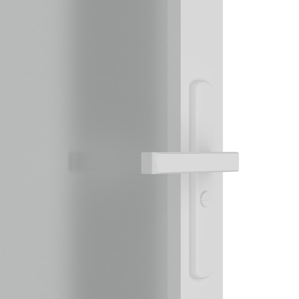 vidaXL Porta de interior 93x201,5 cm vidro fosco e alumínio branco