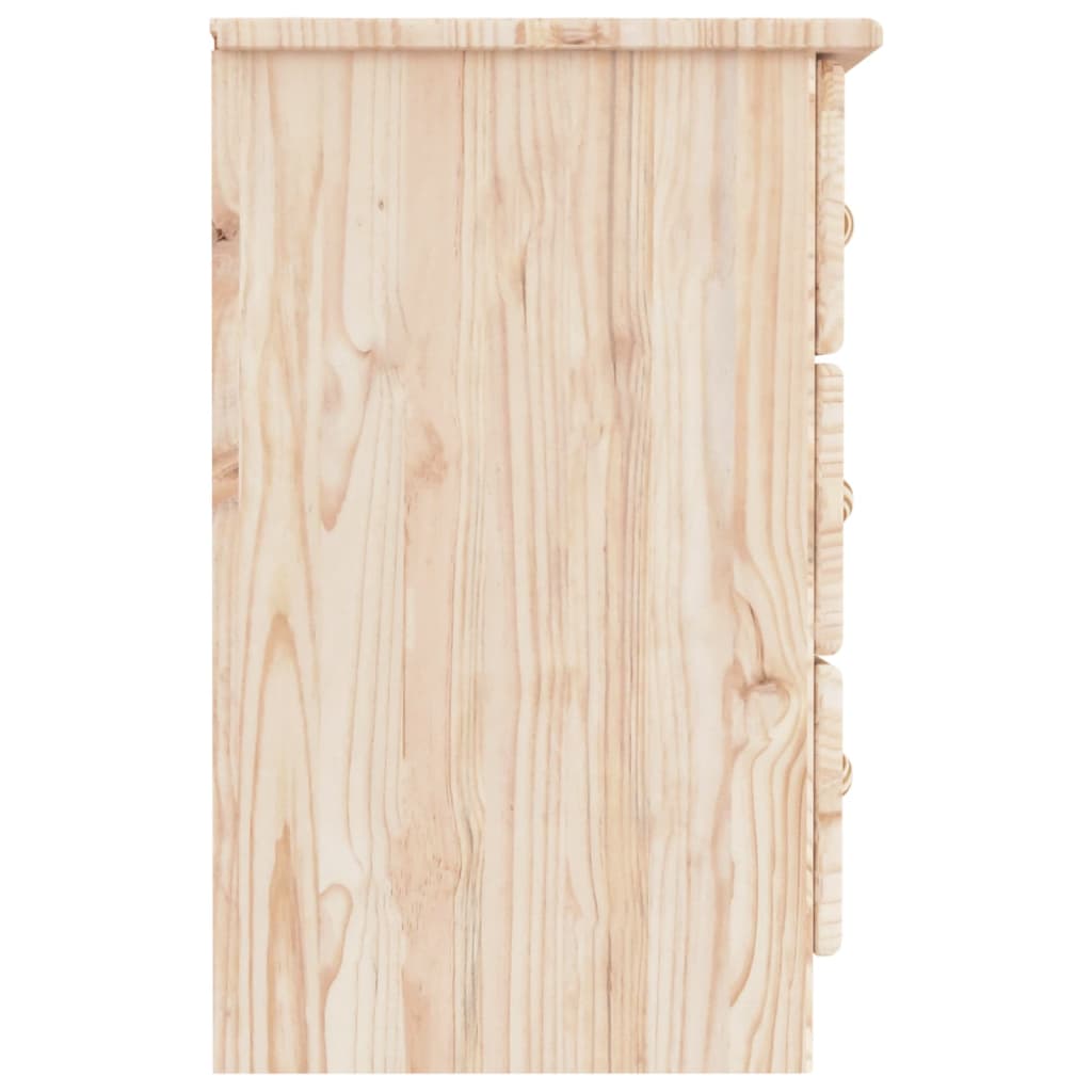 vidaXL Mesa de cabeceira ALTA 41x35x55,5 cm madeira de pinho maciça