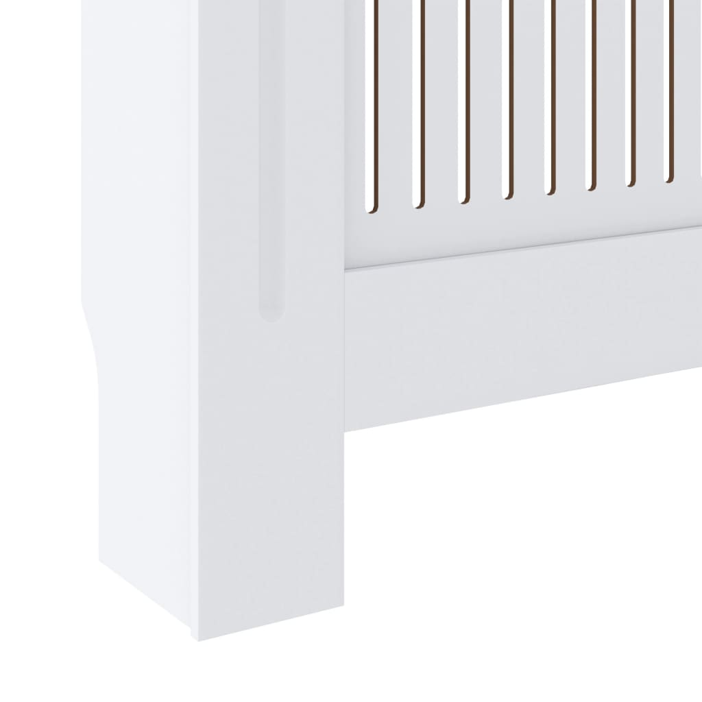 vidaXL Cobertura de radiador MDF 205 cm branco