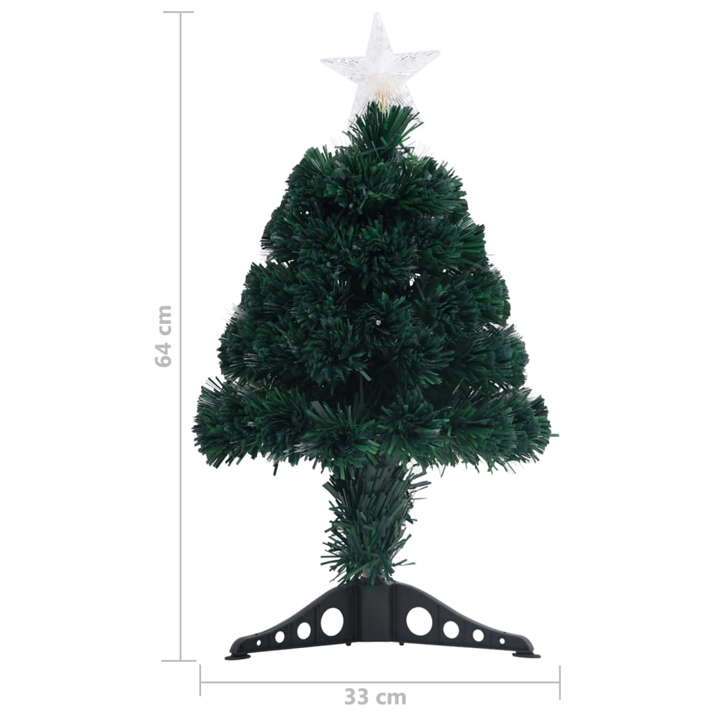vidaXL Árvore de Natal pré-iluminada c/ suporte 64 cm fibra ótica