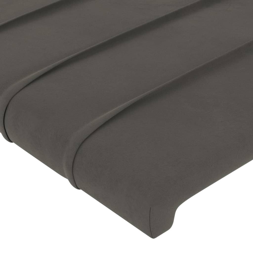 vidaXL Cabeceira de cama c/ abas veludo 83x23x78/88 cm cinzento-escuro