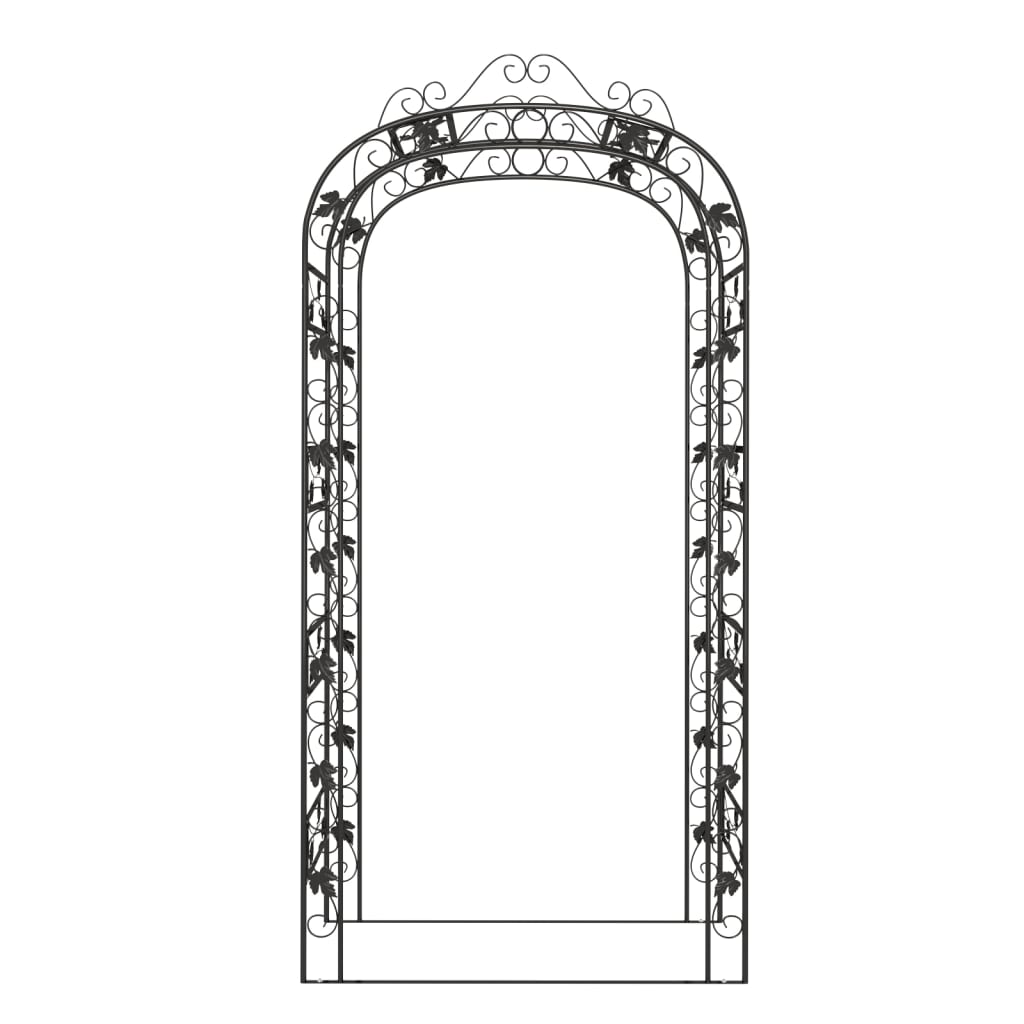 vidaXL Arco de jardim 116x45x240 cm aço preto