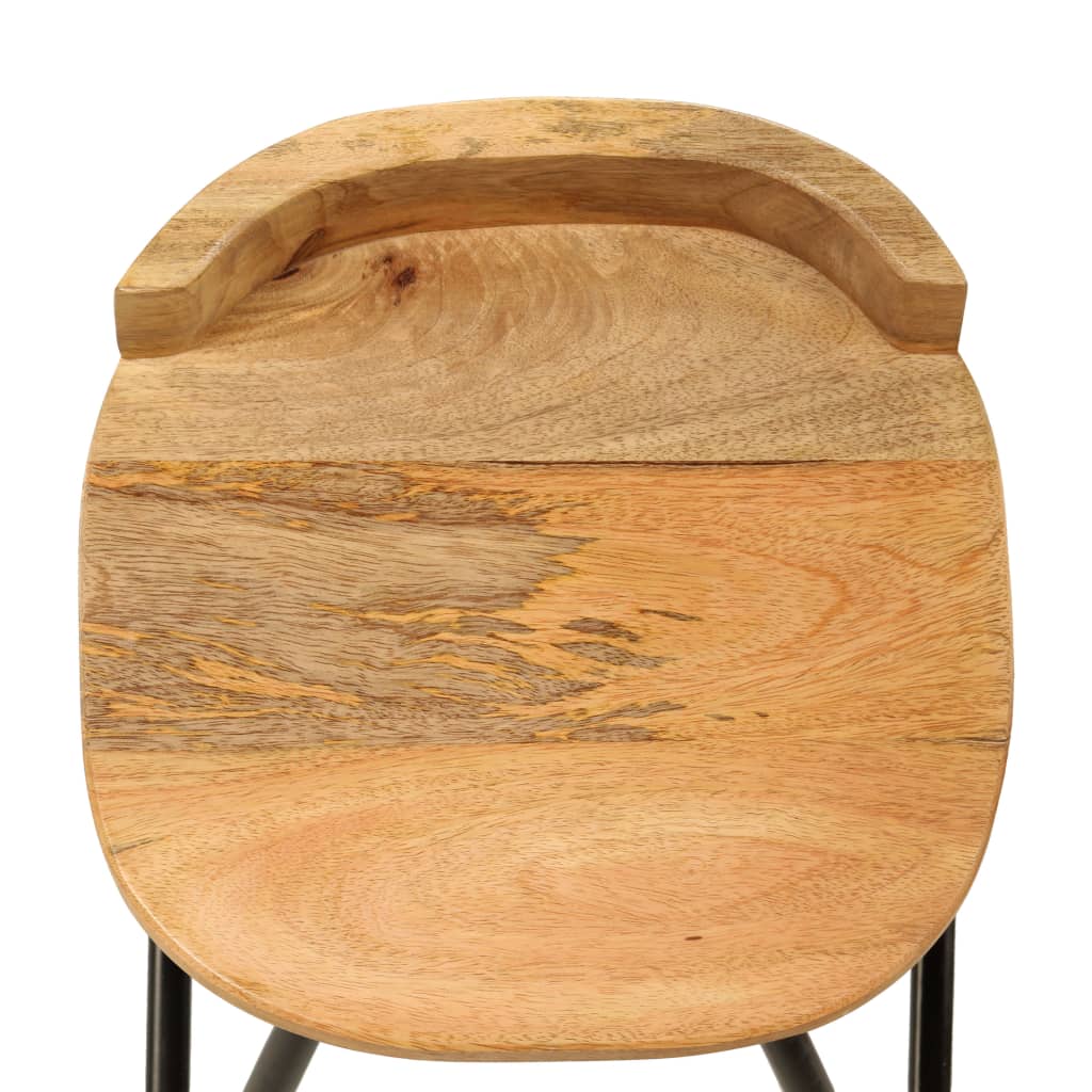 vidaXL Cadeiras de bar 2 pcs madeira de mangueira maciça