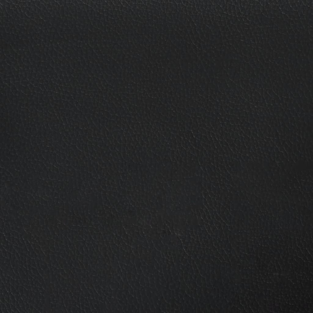 vidaXL Almofadão de cabeceira 200 cm couro artificial preto