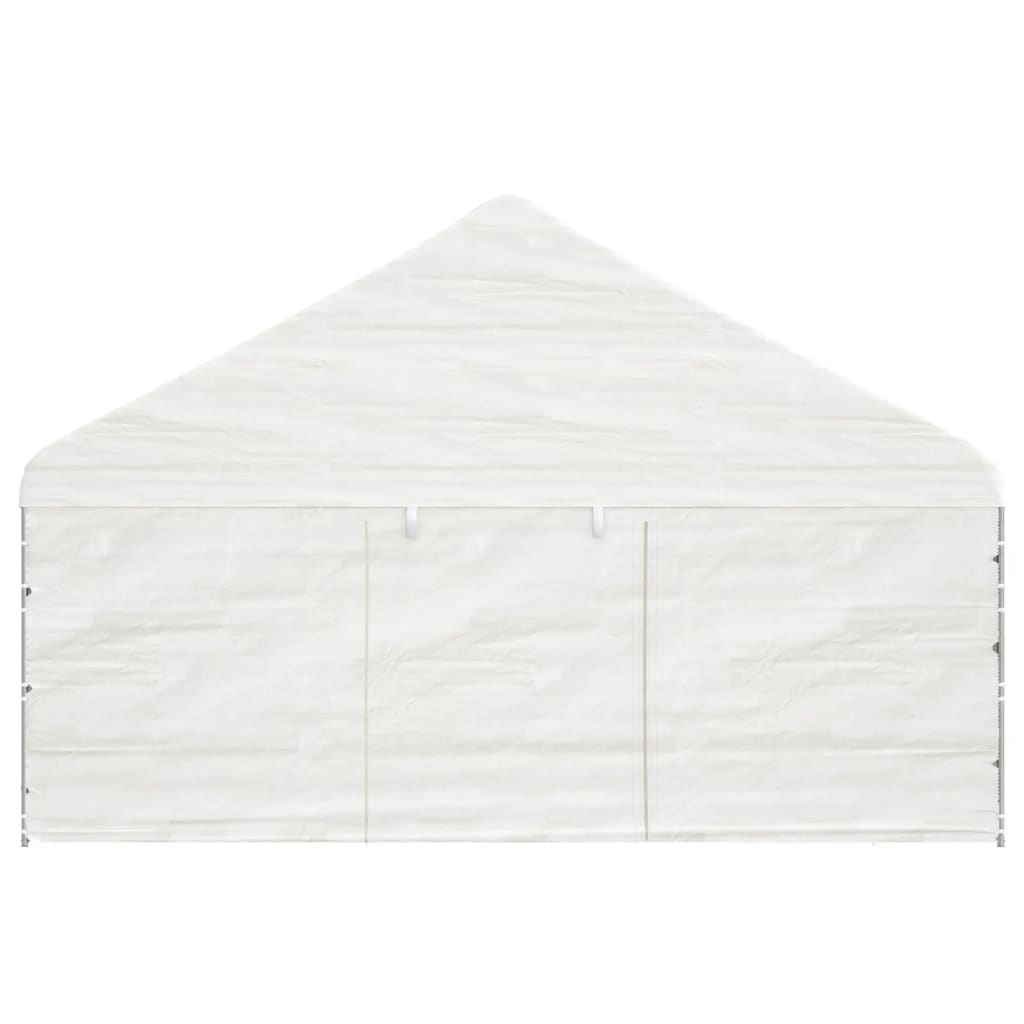 vidaXL Gazebo com telhado 4,46x5,88x3,75 m polietileno branco
