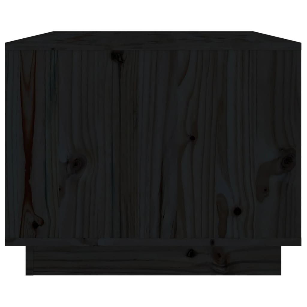 vidaXL Mesa de centro 80x50x40 cm madeira de pinho maciça preto