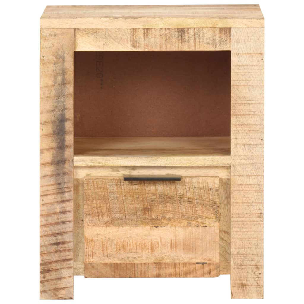 vidaXL Mesa de cabeceira 40x30x50 cm madeira de mangueira áspera