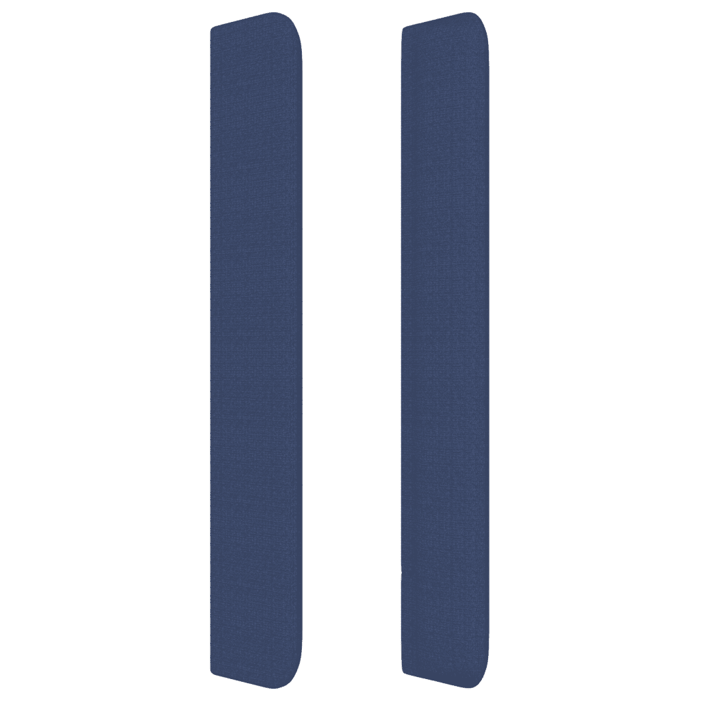 vidaXL Cama com molas/colchão 80x200 cm tecido azul