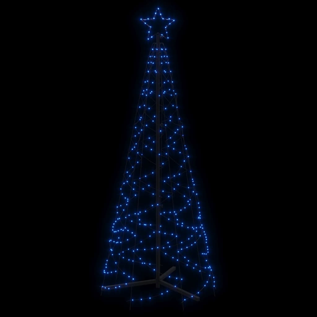 vidaXL Árvore de Natal em cone 200 luzes LED 70x180 cm azul