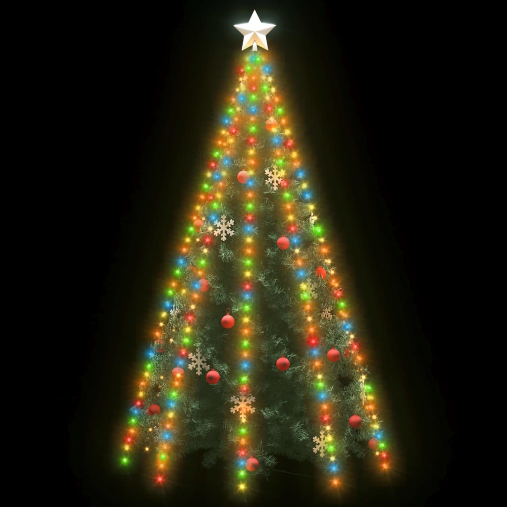 vidaXL Cordão de luzes árvore de Natal 400 luzes LED 400 cm colorido