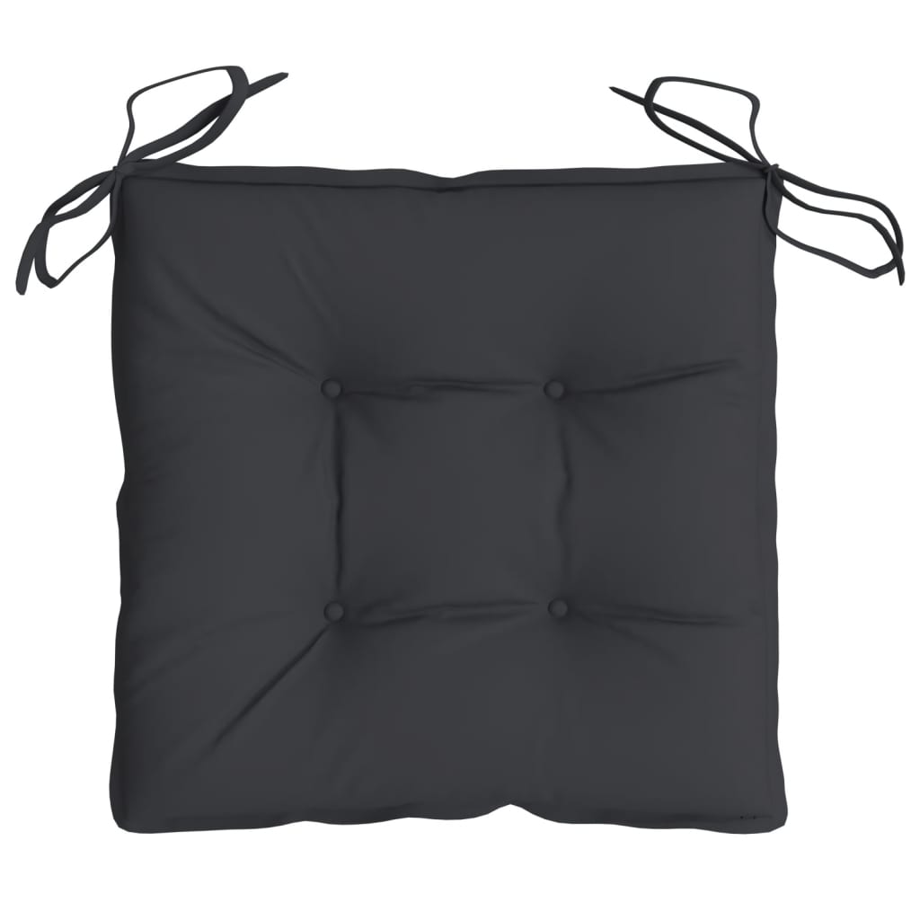 vidaXL Almofadões de cadeira 6 pcs 50x50x7 cm tecido oxford preto