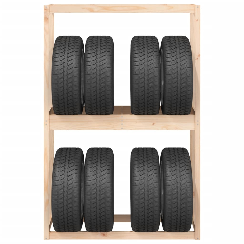 vidaXL Prateleira para pneus 120x40x180 cm madeira de pinho maciça